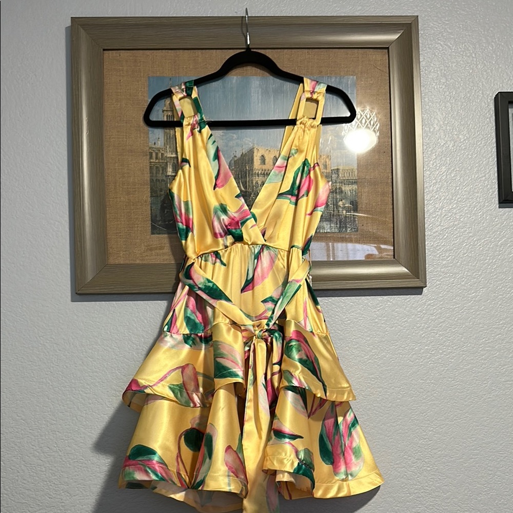 Luxxel Yellow Floral Mini Dress - Picture 11 of 11